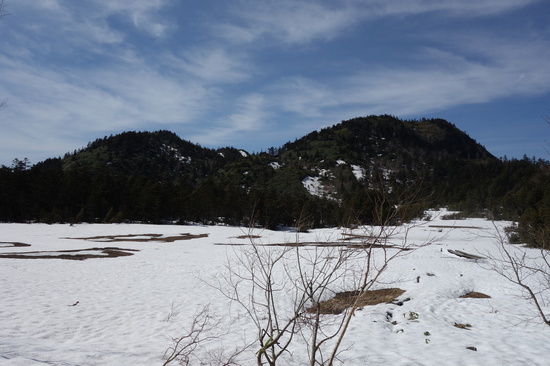 四十八池湿原の残雪