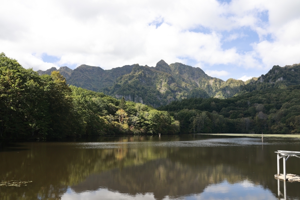 鏡池の景色