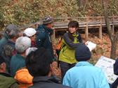 自然観察会での解説(上信越高原地区)